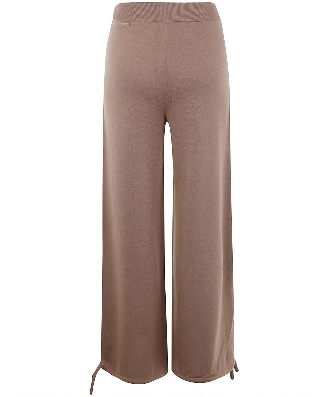 MAX MARA Коричневые шерстяные прямые брюки, фото 2