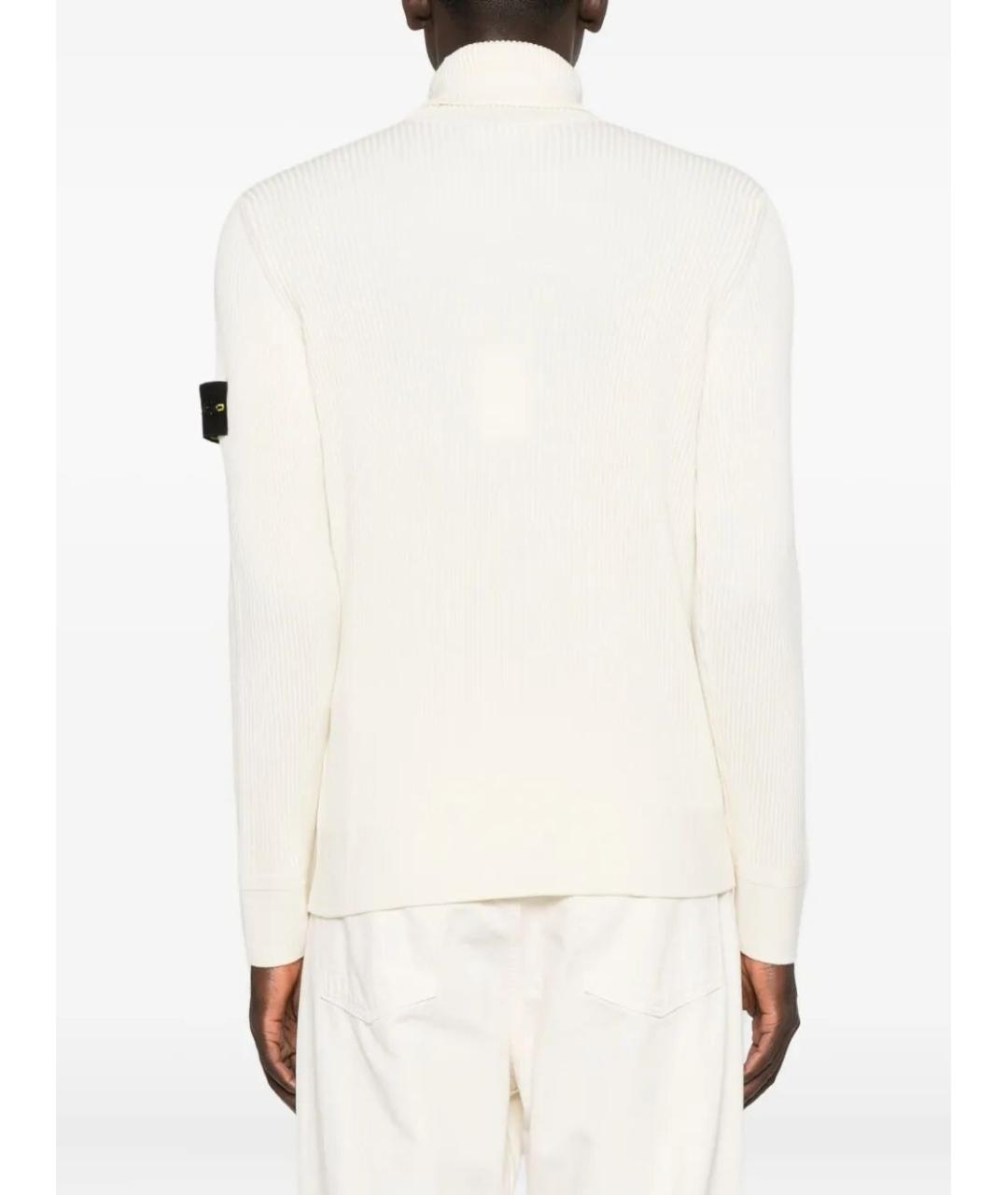 STONE ISLAND Белый шерстяной джемпер / свитер, фото 4