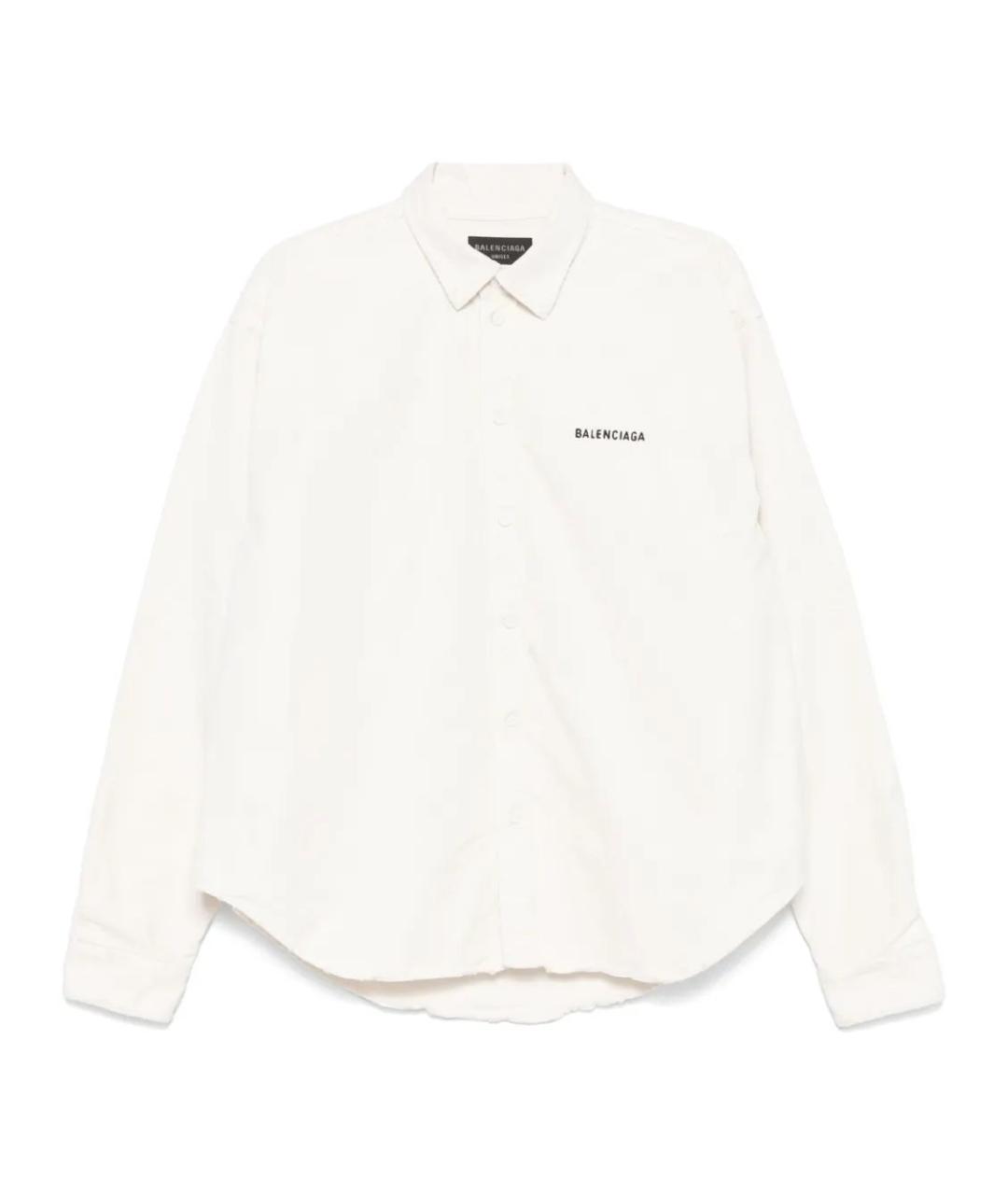 BALENCIAGA Белая хлопковая рубашка, фото 1