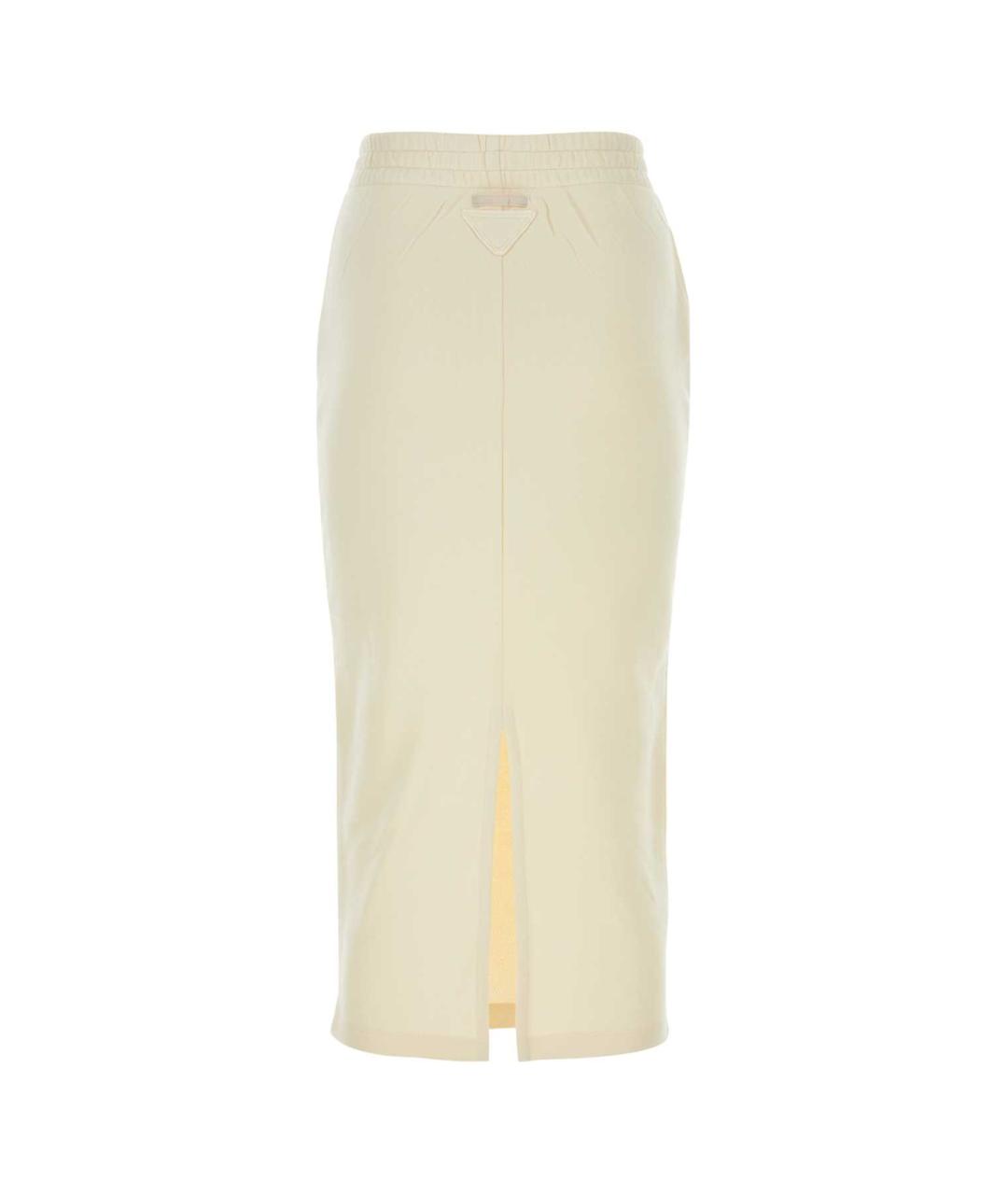PRADA Бежевая хлопковая юбка миди, фото 2