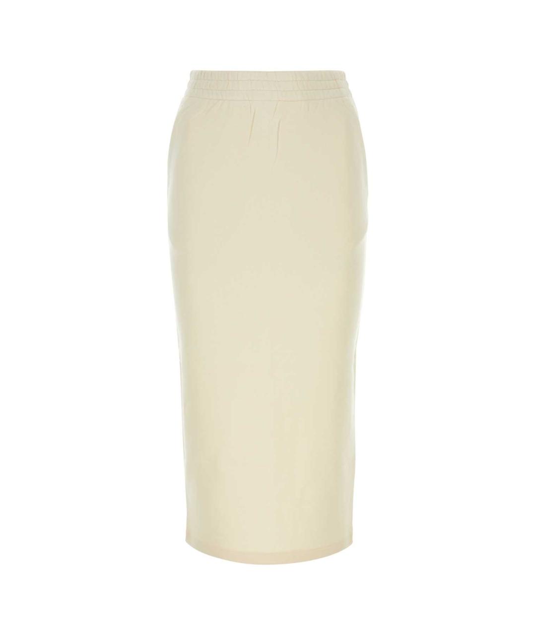 PRADA Бежевая хлопковая юбка миди, фото 1