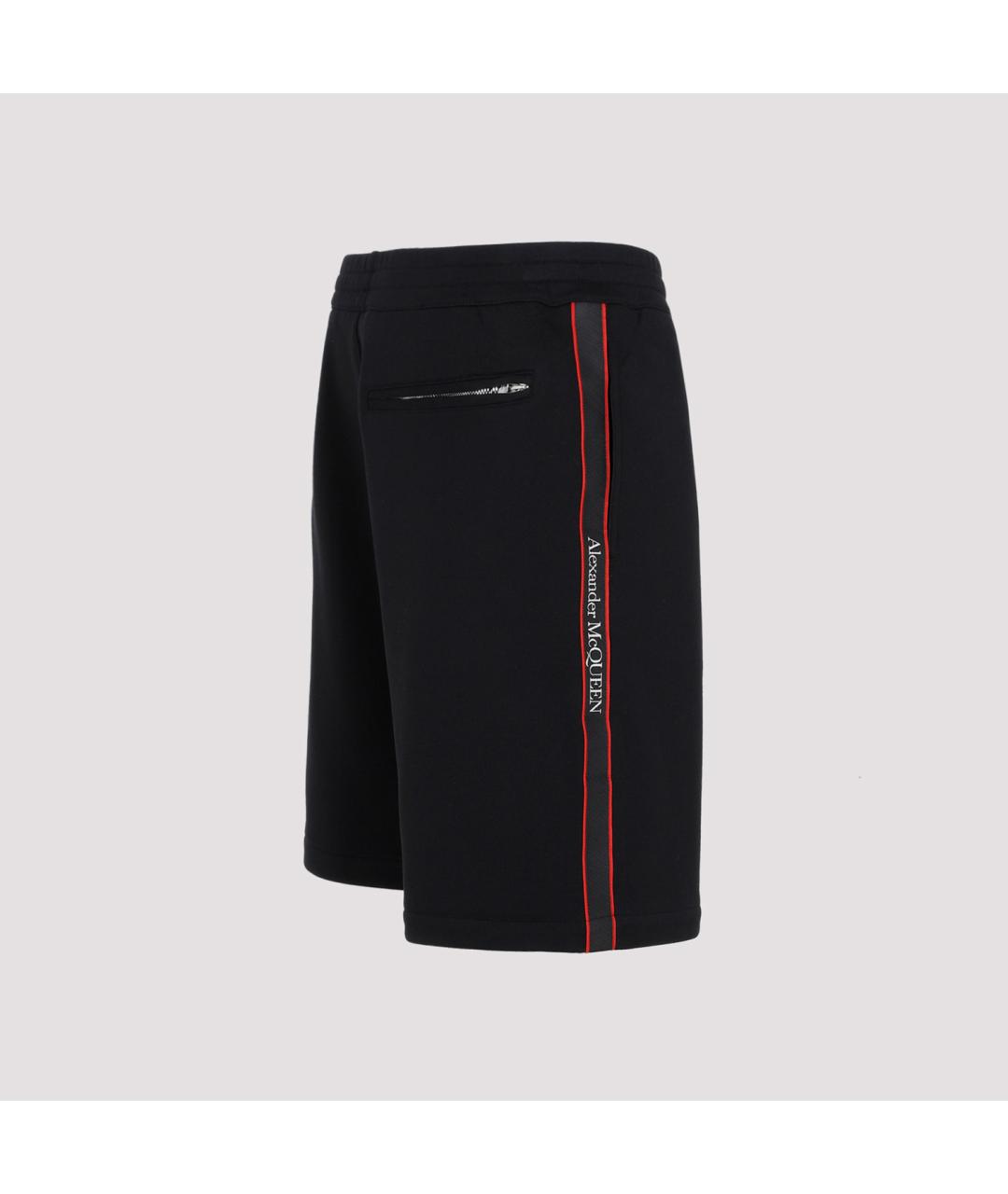 ALEXANDER MCQUEEN Черные хлопковые шорты, фото 3