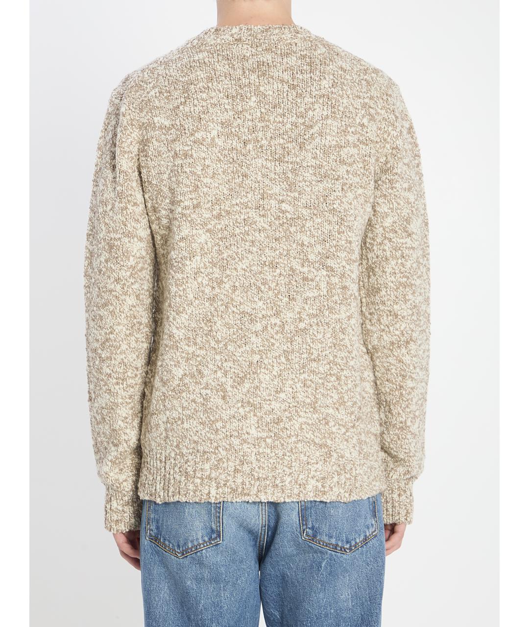 DOLCE&GABBANA Бежевый шерстяной джемпер / свитер, фото 5