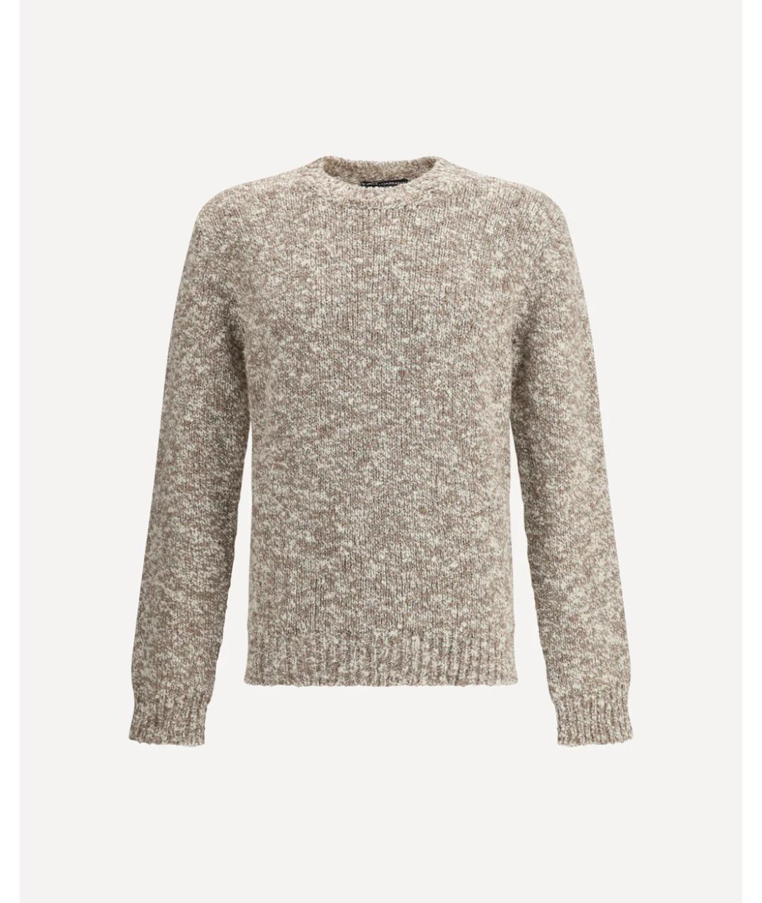 DOLCE&GABBANA Бежевый шерстяной джемпер / свитер, фото 6