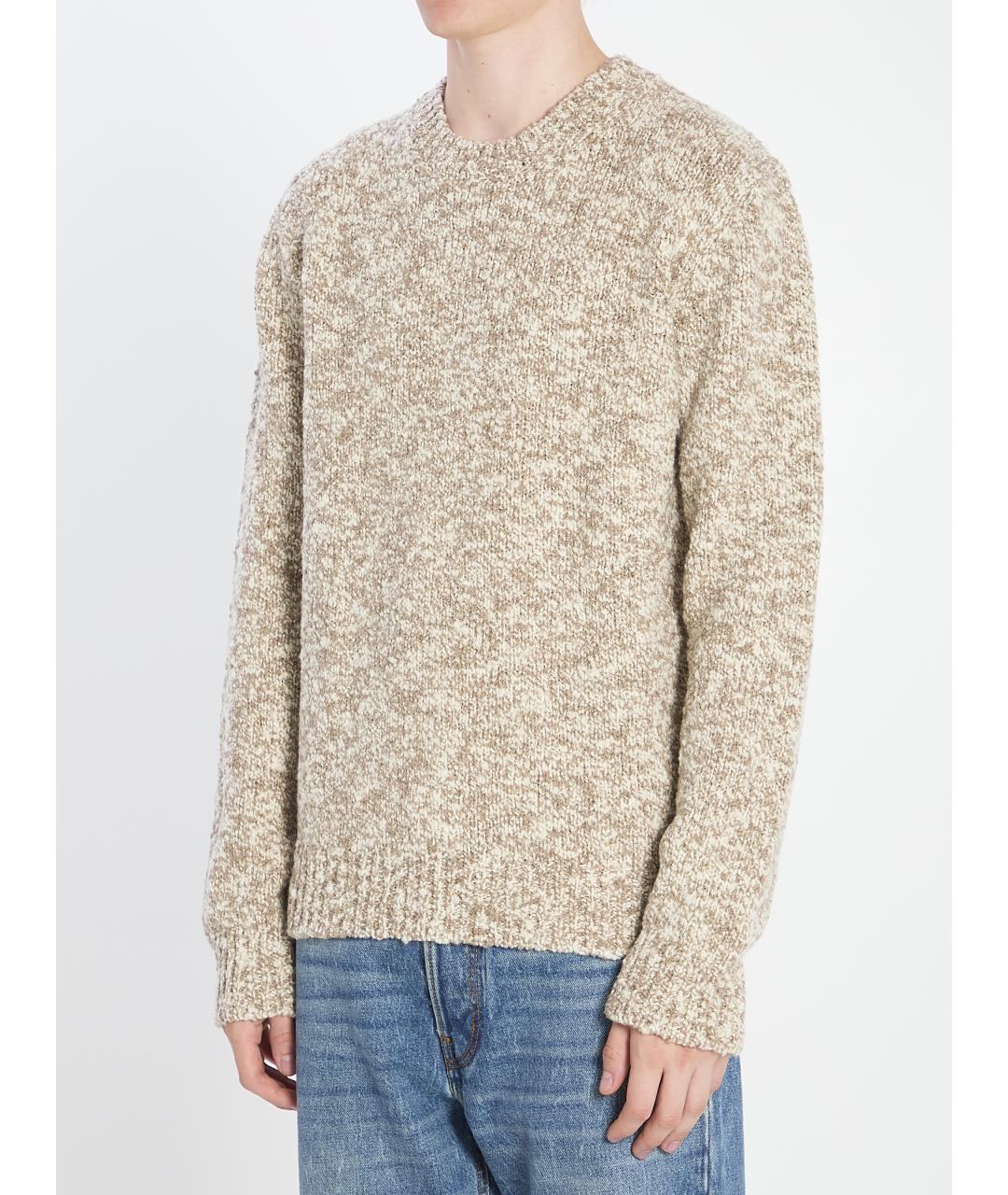 DOLCE&GABBANA Бежевый шерстяной джемпер / свитер, фото 3