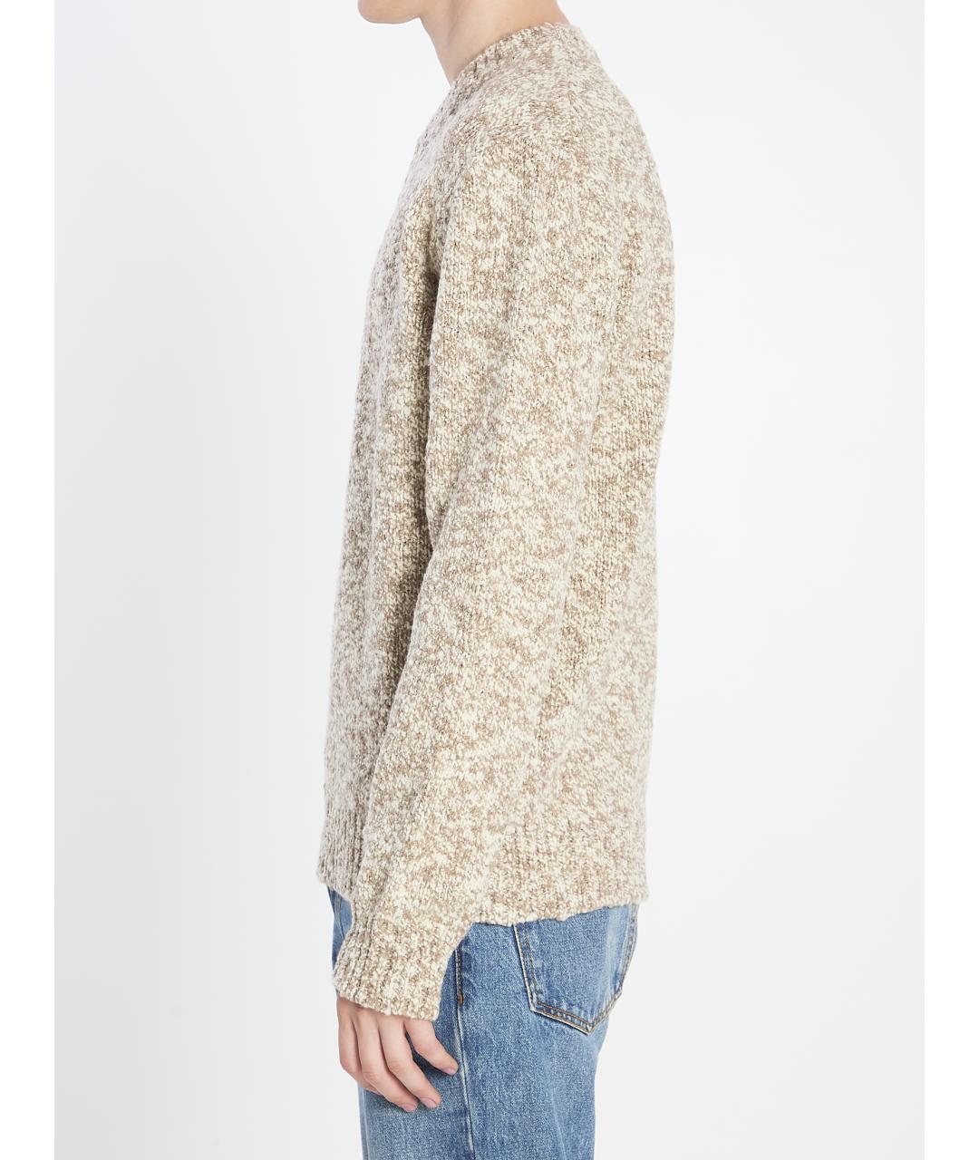 DOLCE&GABBANA Бежевый шерстяной джемпер / свитер, фото 4