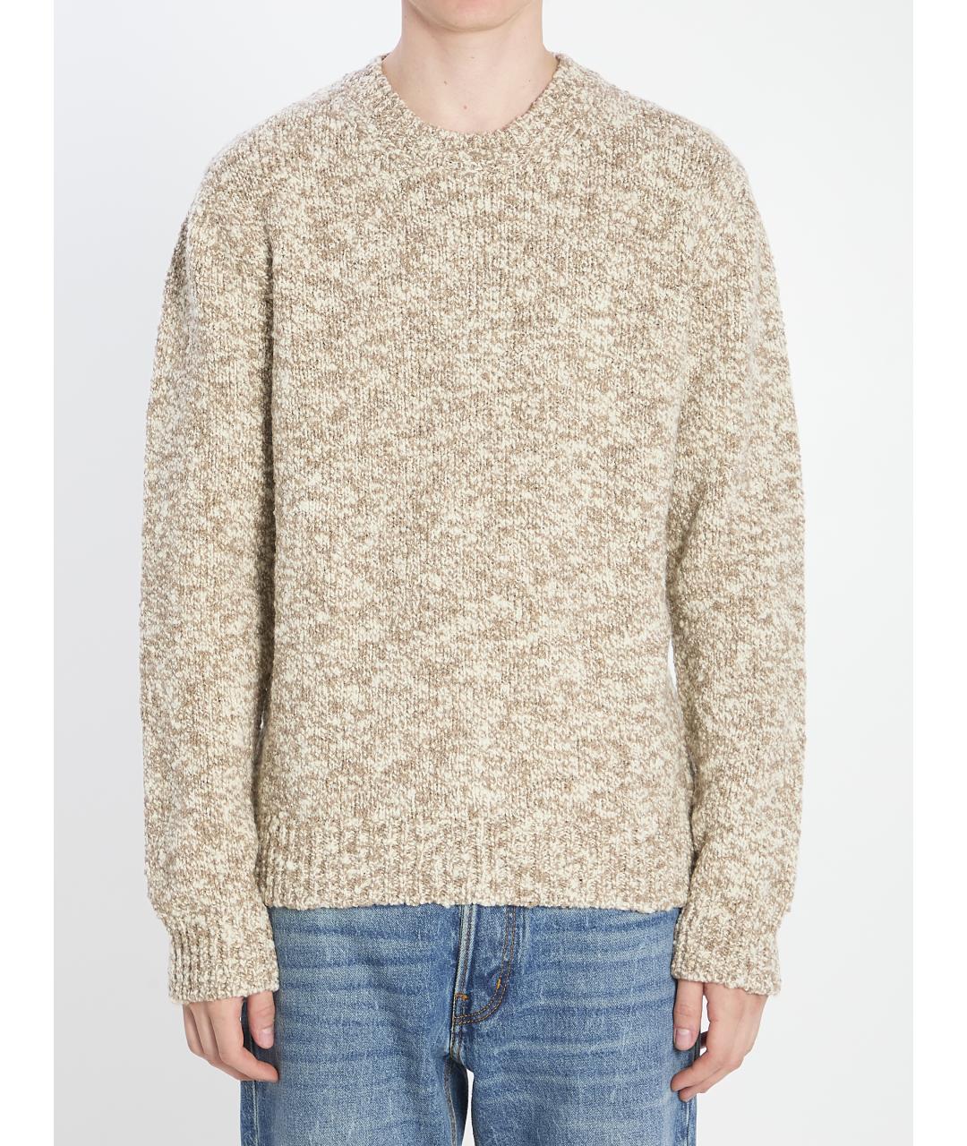 DOLCE&GABBANA Бежевый шерстяной джемпер / свитер, фото 2