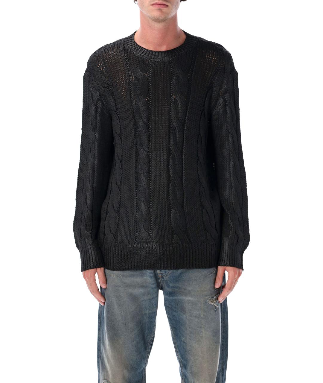 DIESEL Черный полиэстеровый джемпер / свитер, фото 2