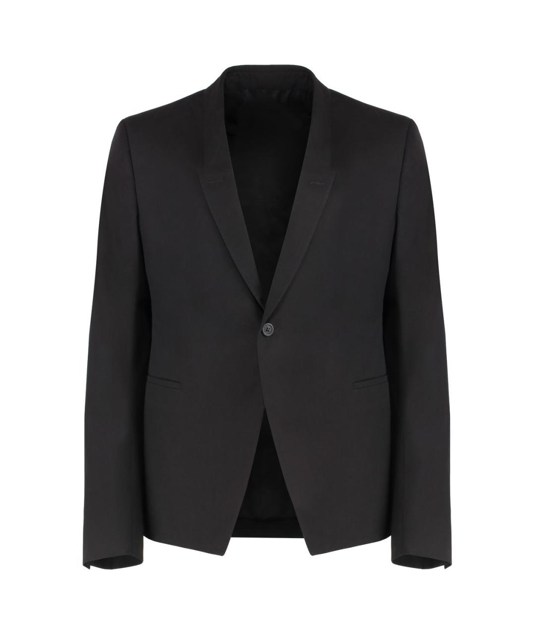 RICK OWENS Черный хлопковый пиджак, фото 1