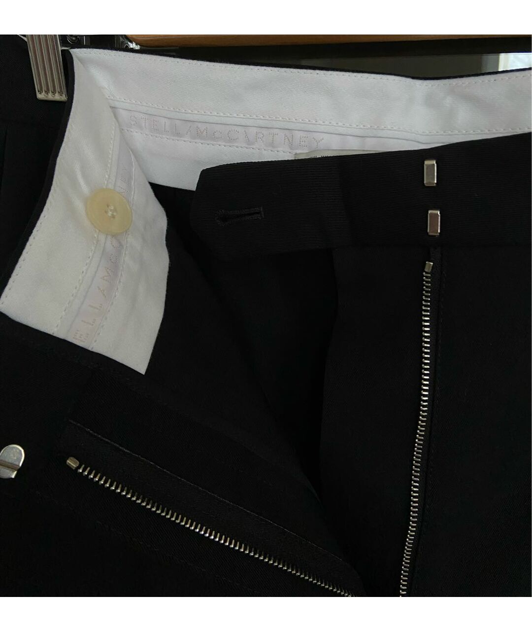 STELLA MCCARTNEY Черные шерстяные прямые брюки, фото 4