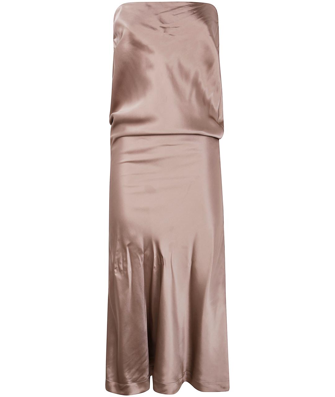 entire studios Коричневая шелковая юбка макси, фото 1