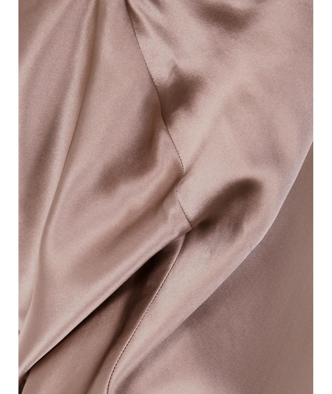 entire studios Коричневая шелковая юбка макси, фото 3