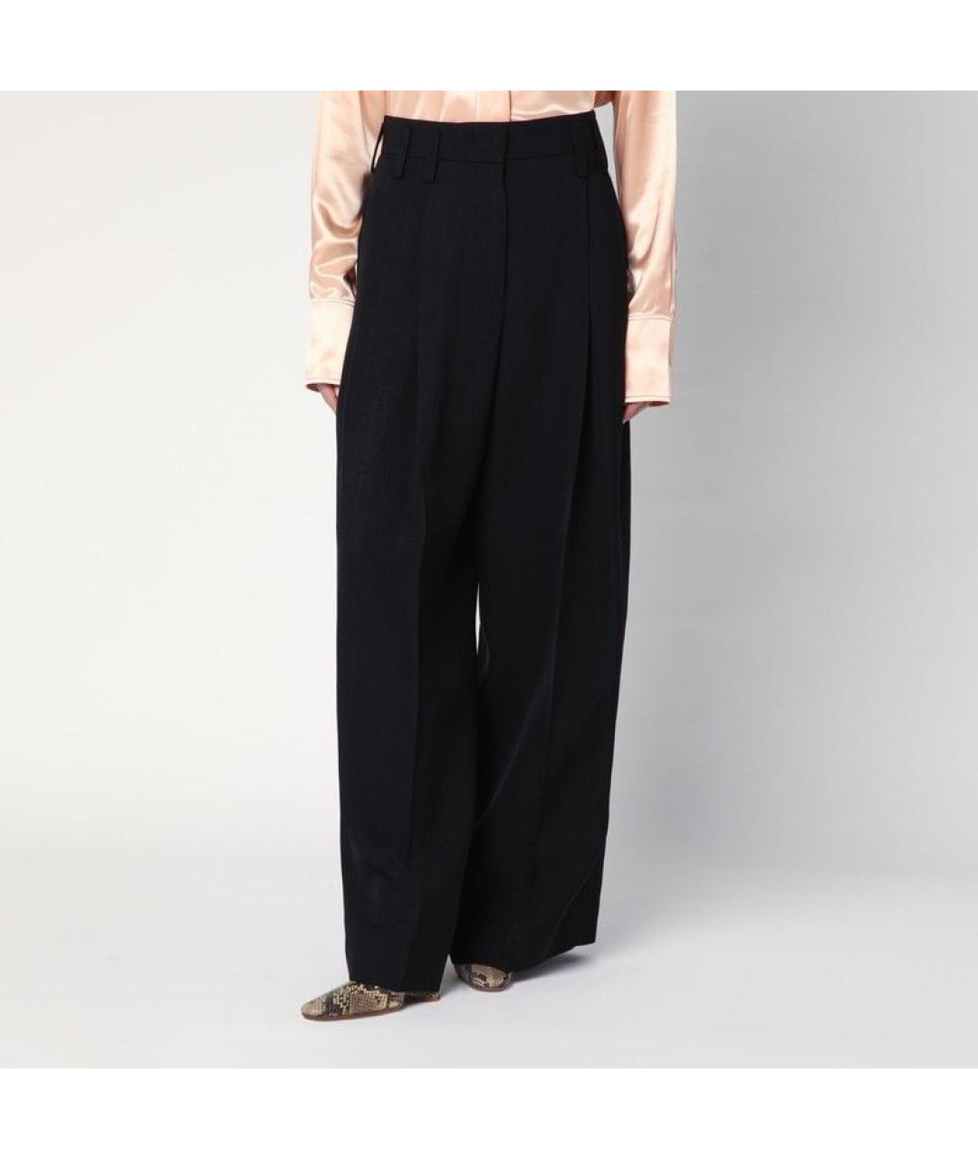 JIL SANDER Черные прямые брюки, фото 3