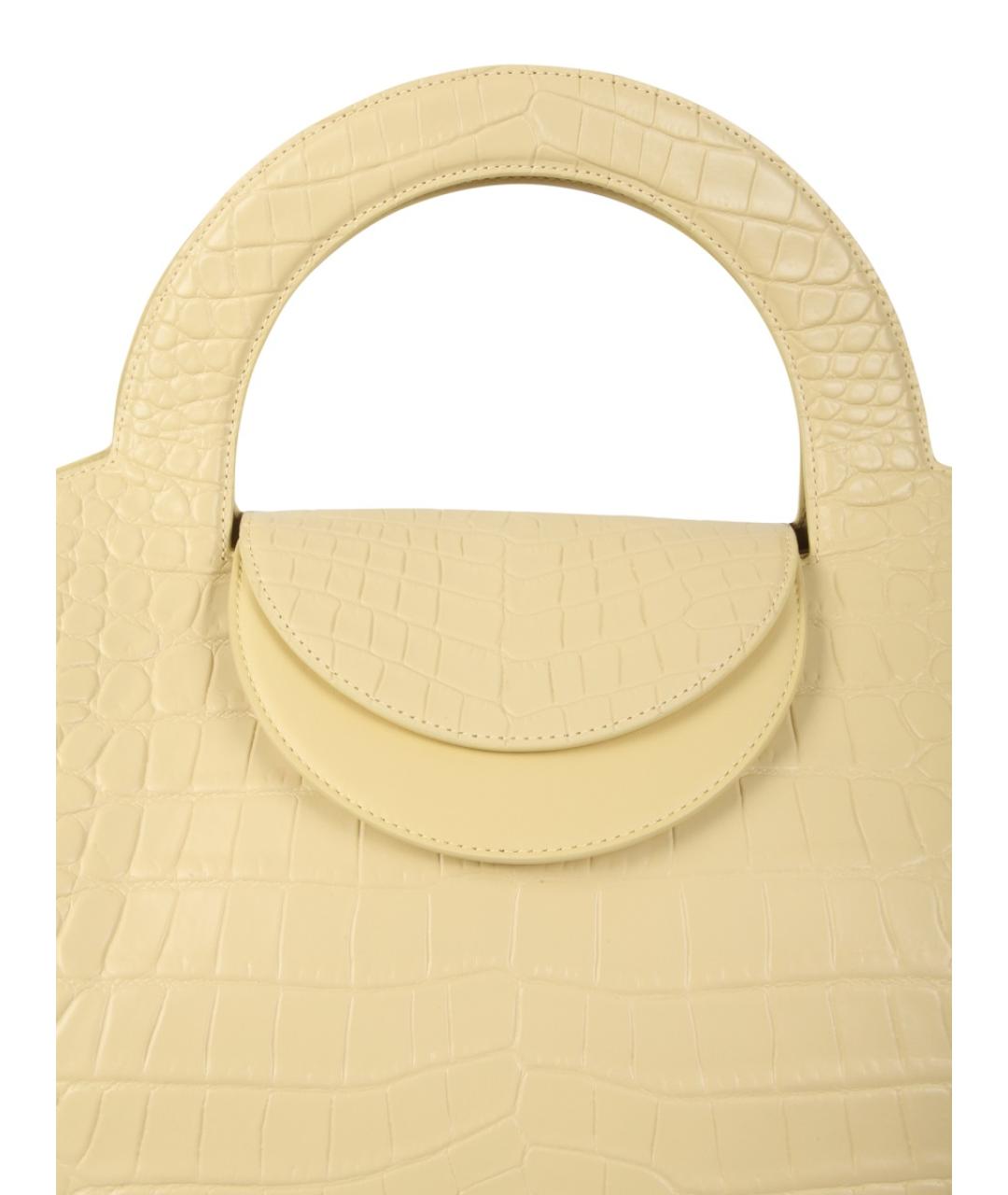 BOTTEGA VENETA Желтая кожаная сумка тоут, фото 3