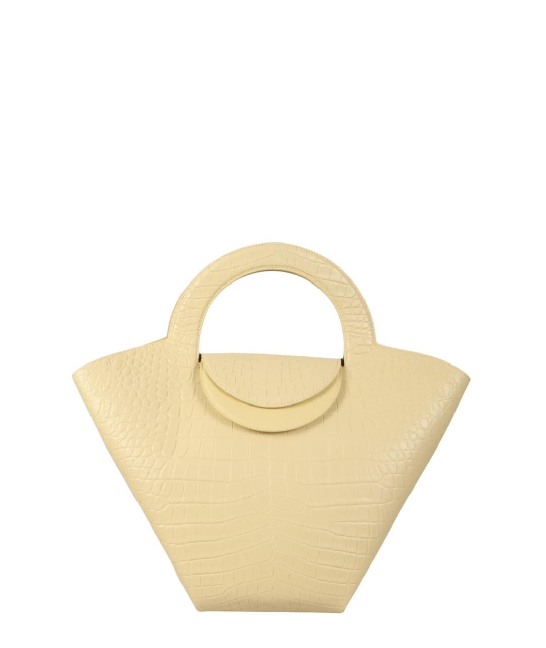 BOTTEGA VENETA Желтая кожаная сумка тоут, фото 1
