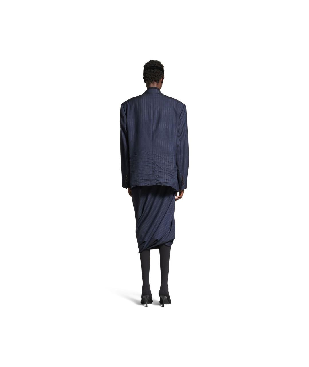 BALENCIAGA Черная шерстяная юбка миди, фото 4