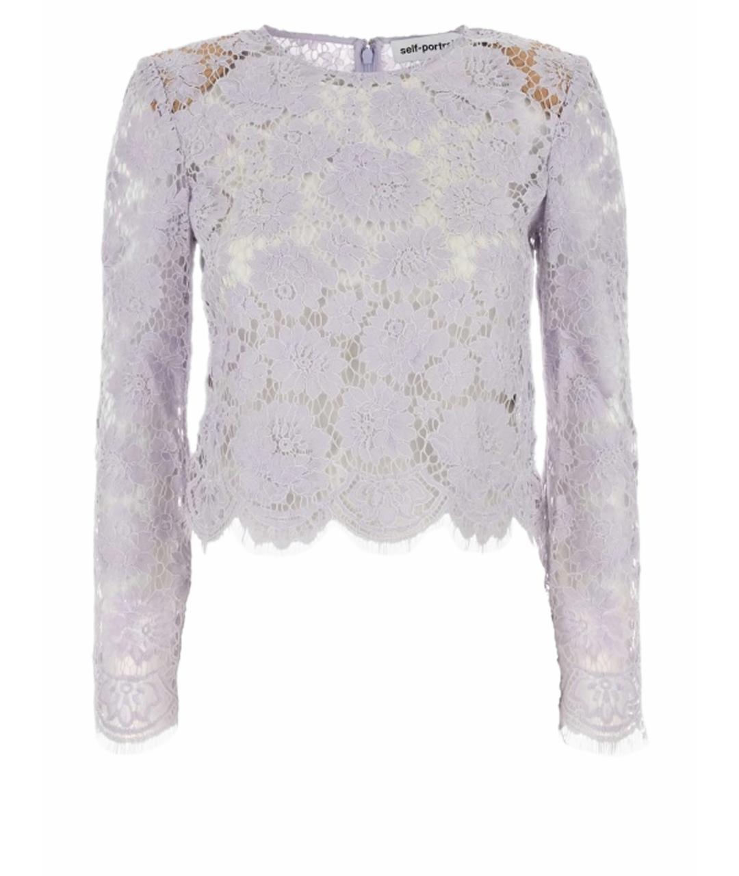 SELF-PORTRAIT Фиолетовая синтетическая блузы, фото 1