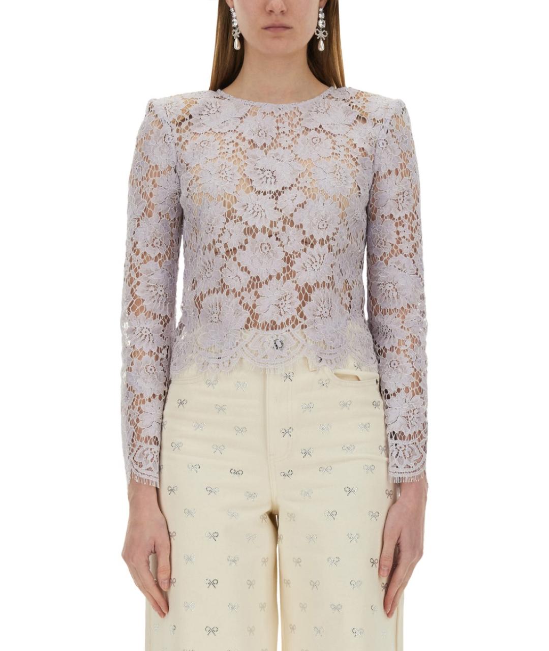 SELF-PORTRAIT Фиолетовая синтетическая блузы, фото 2