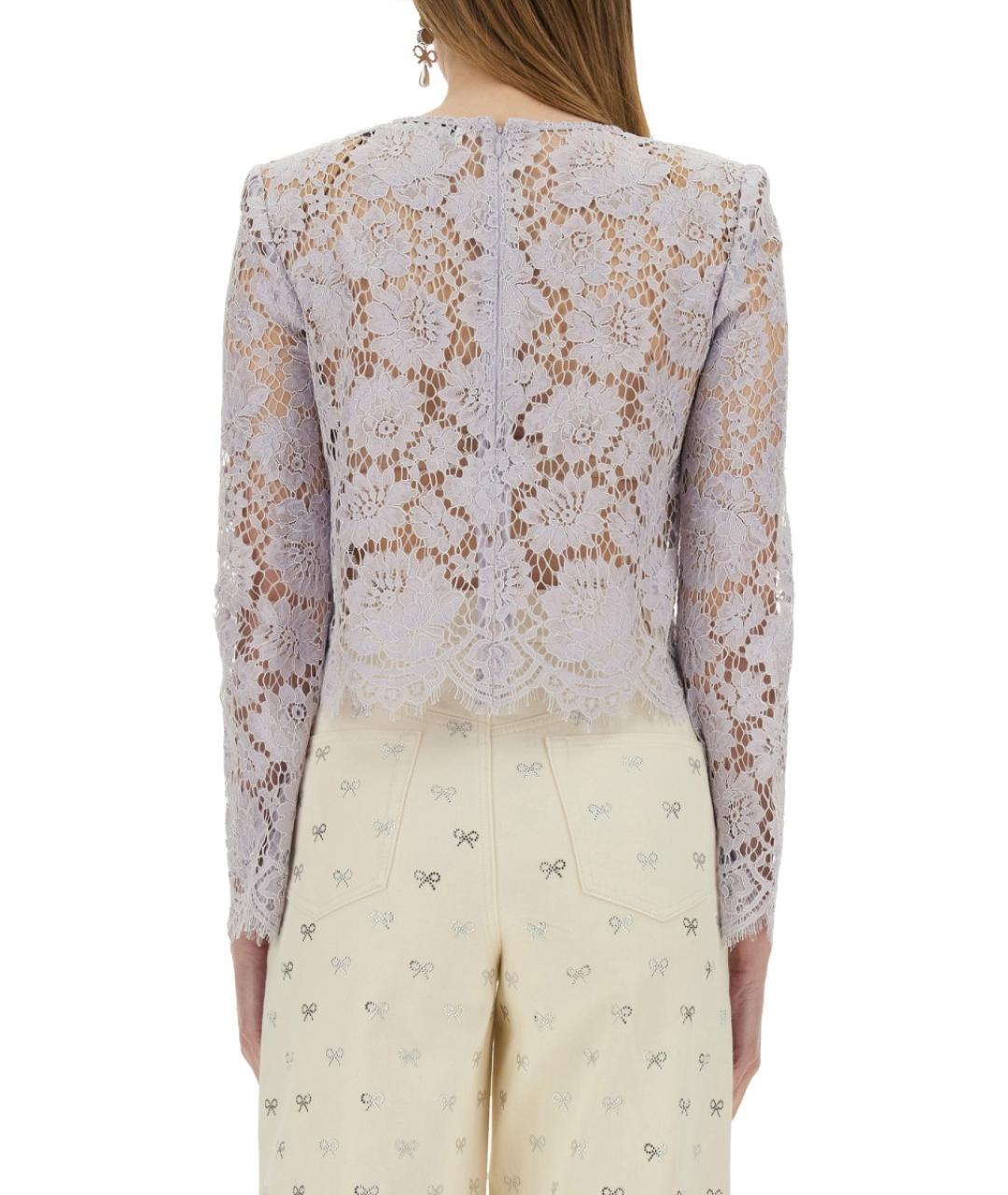 SELF-PORTRAIT Фиолетовая синтетическая блузы, фото 3