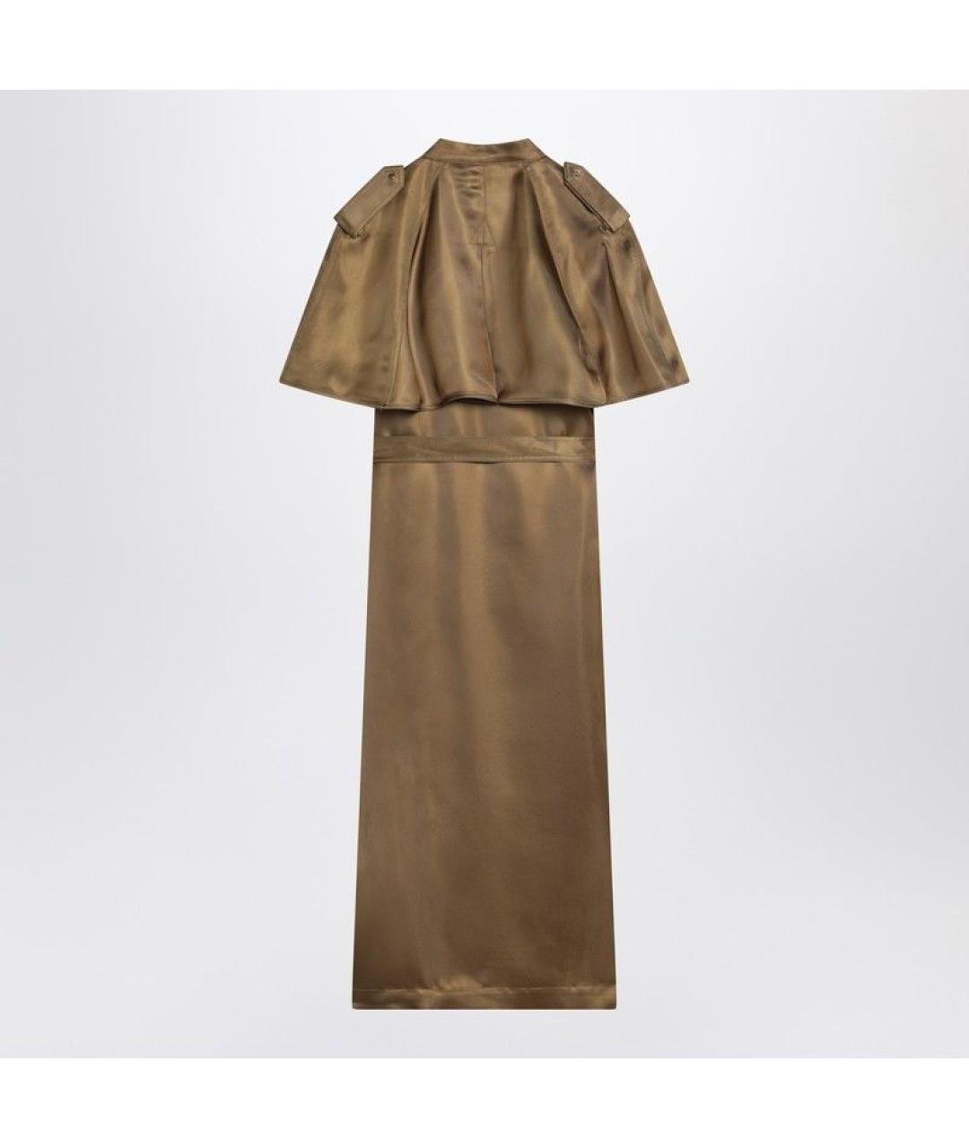 BURBERRY Зеленый вискозный тренч/плащ, фото 4