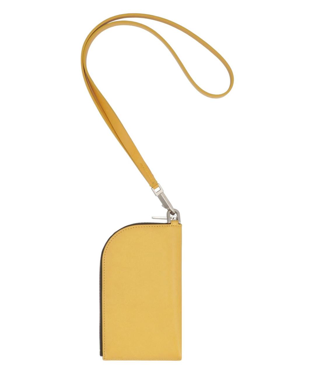 RICK OWENS Желтый кожаный кошелек, фото 2