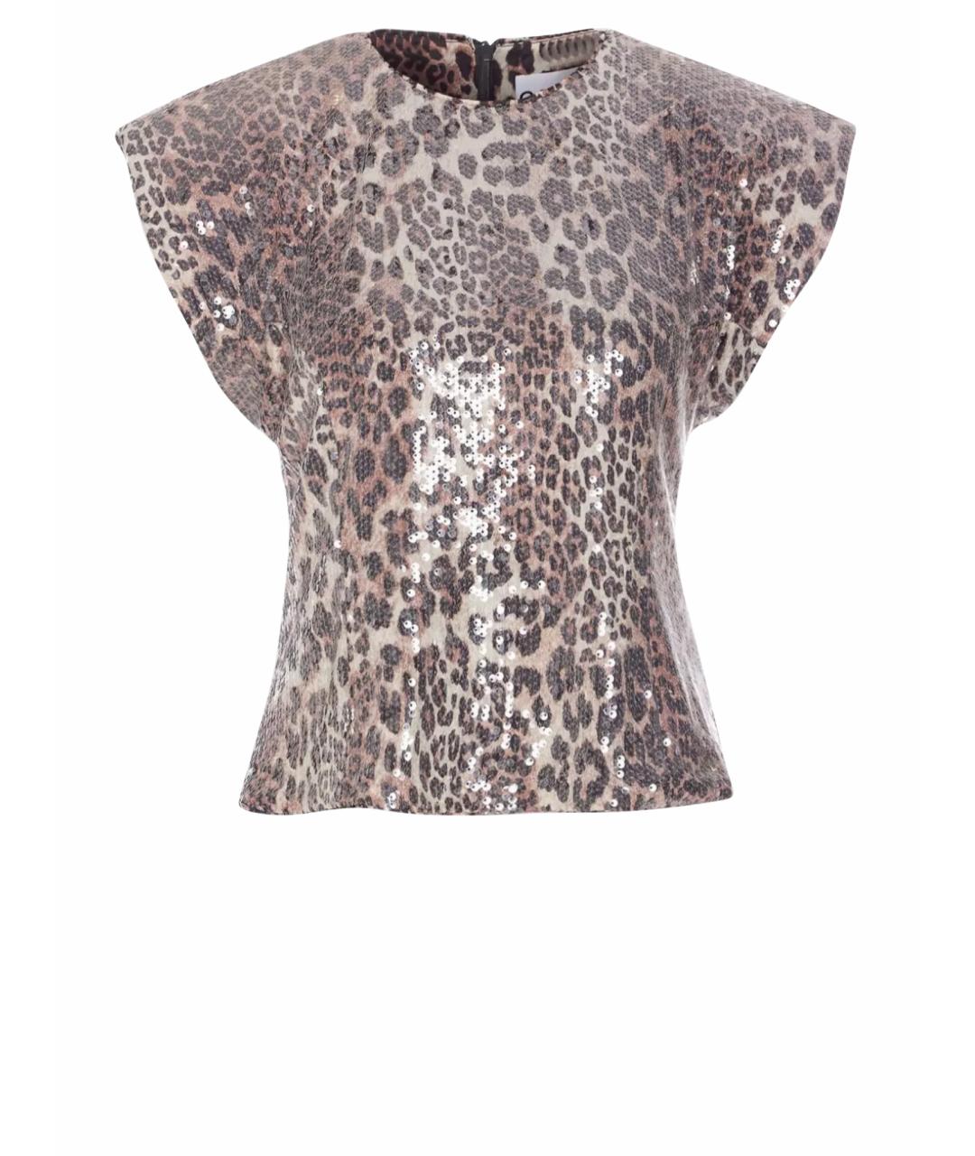 GANNI Мульти полиэстеровая футболка, фото 1