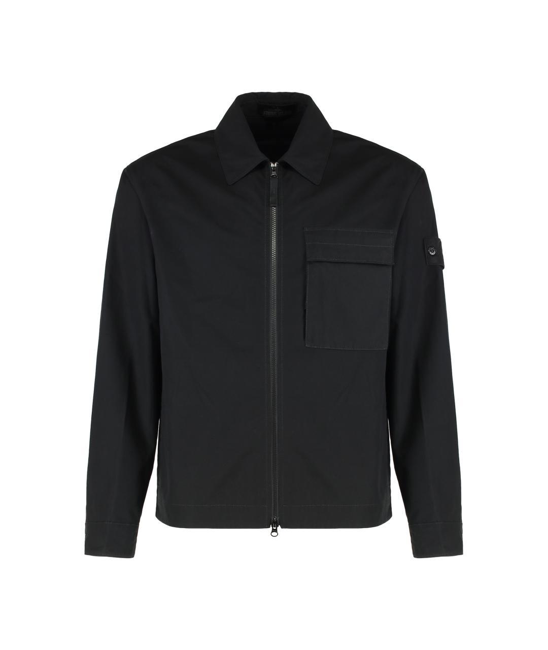 STONE ISLAND Черная хлопковая куртка, фото 1