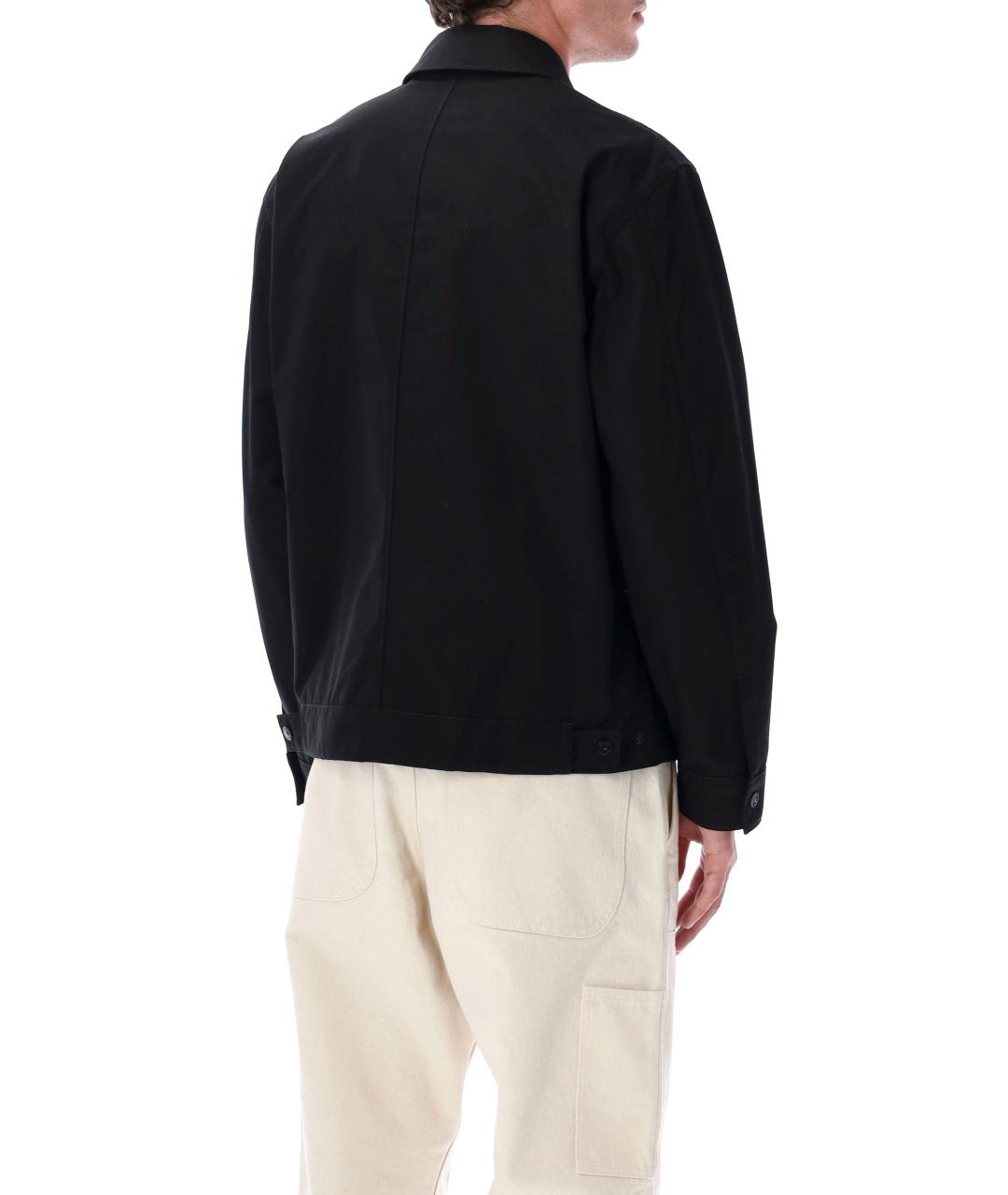 STONE ISLAND Черная хлопковая куртка, фото 3