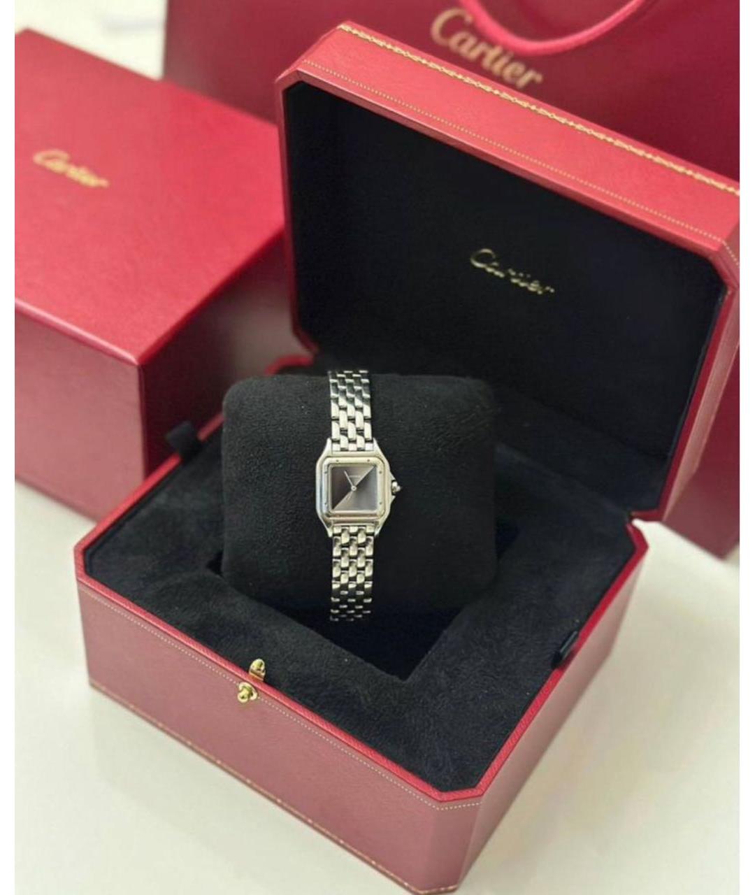 CARTIER Серые металлические часы, фото 3