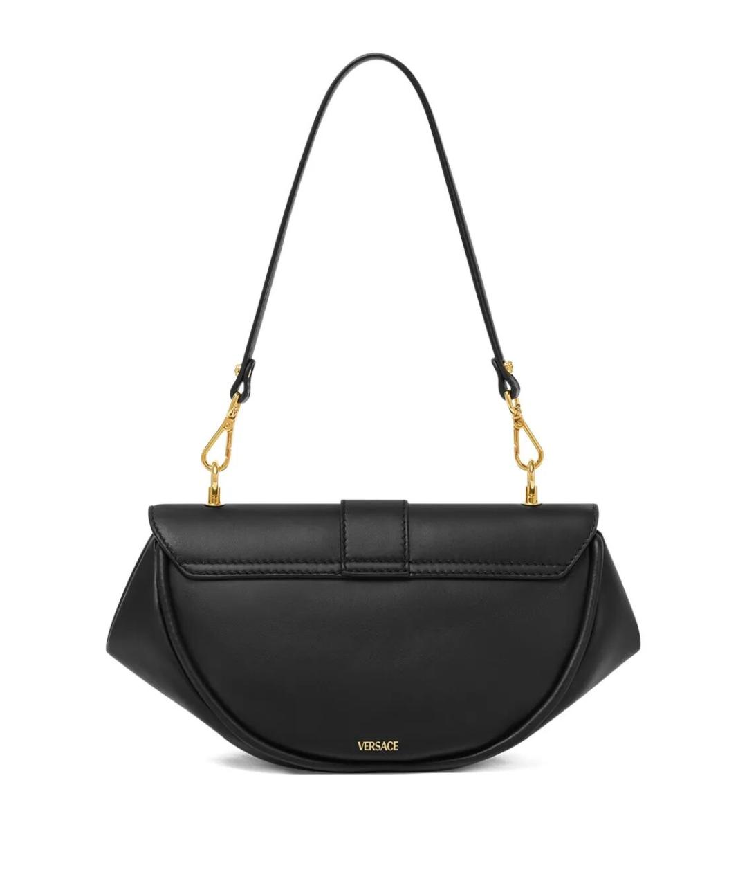 VERSACE Черная кожаная сумка через плечо, фото 2