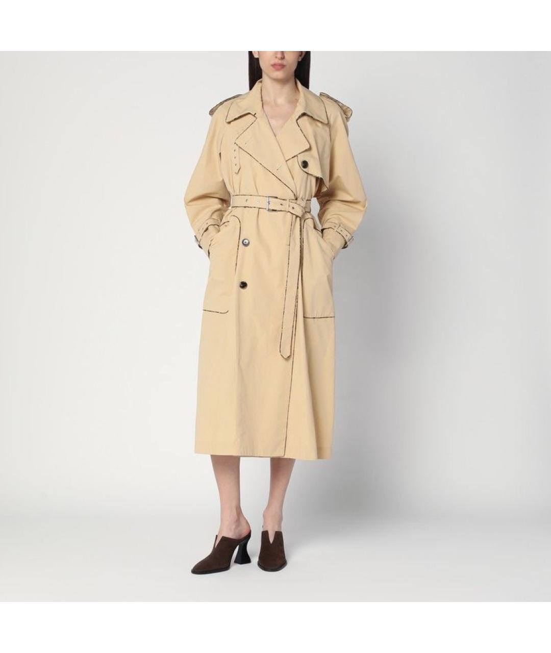 DRIES VAN NOTEN Бежевое хлопковое пальто, фото 2