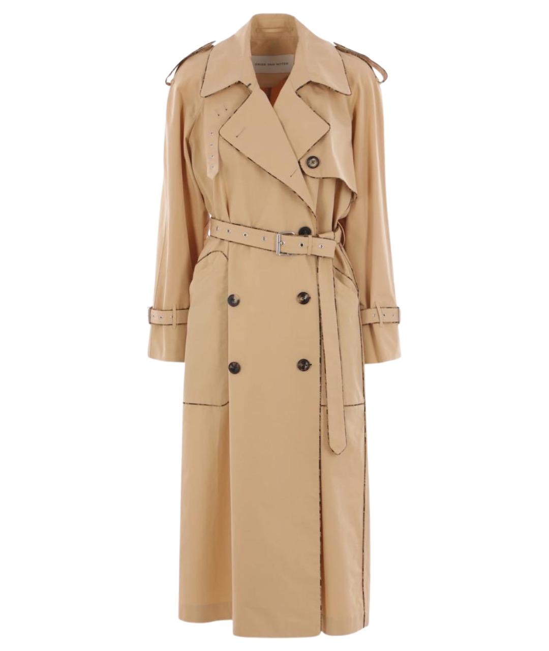 DRIES VAN NOTEN Бежевое хлопковое пальто, фото 4