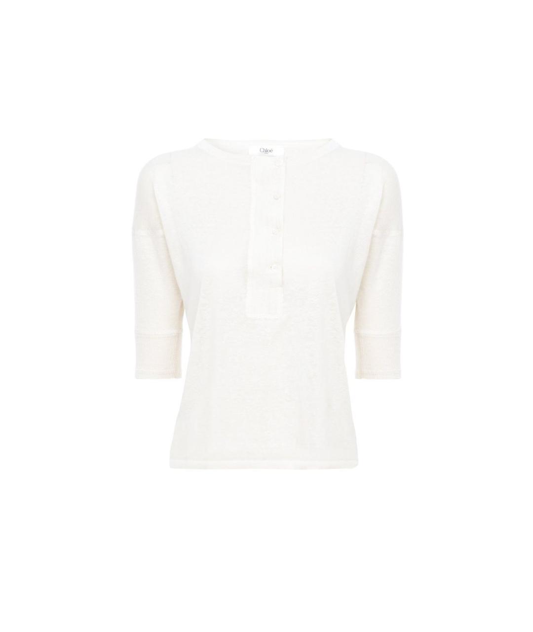 CHLOE Белая льняная футболка, фото 1
