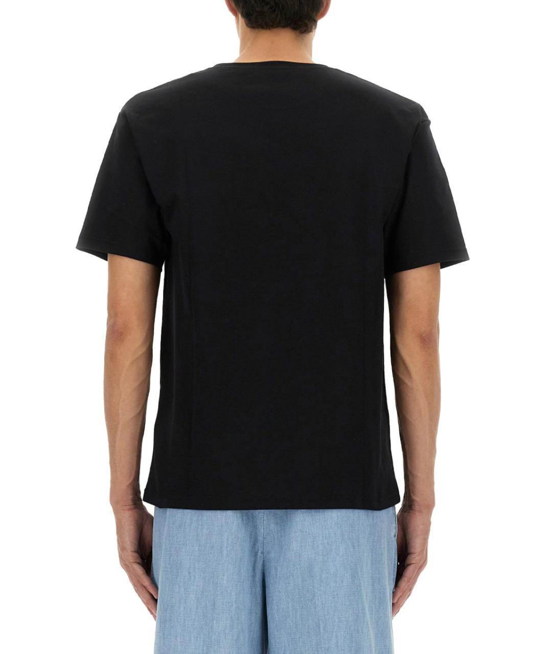 VALENTINO Черная хлопковая футболка, фото 4