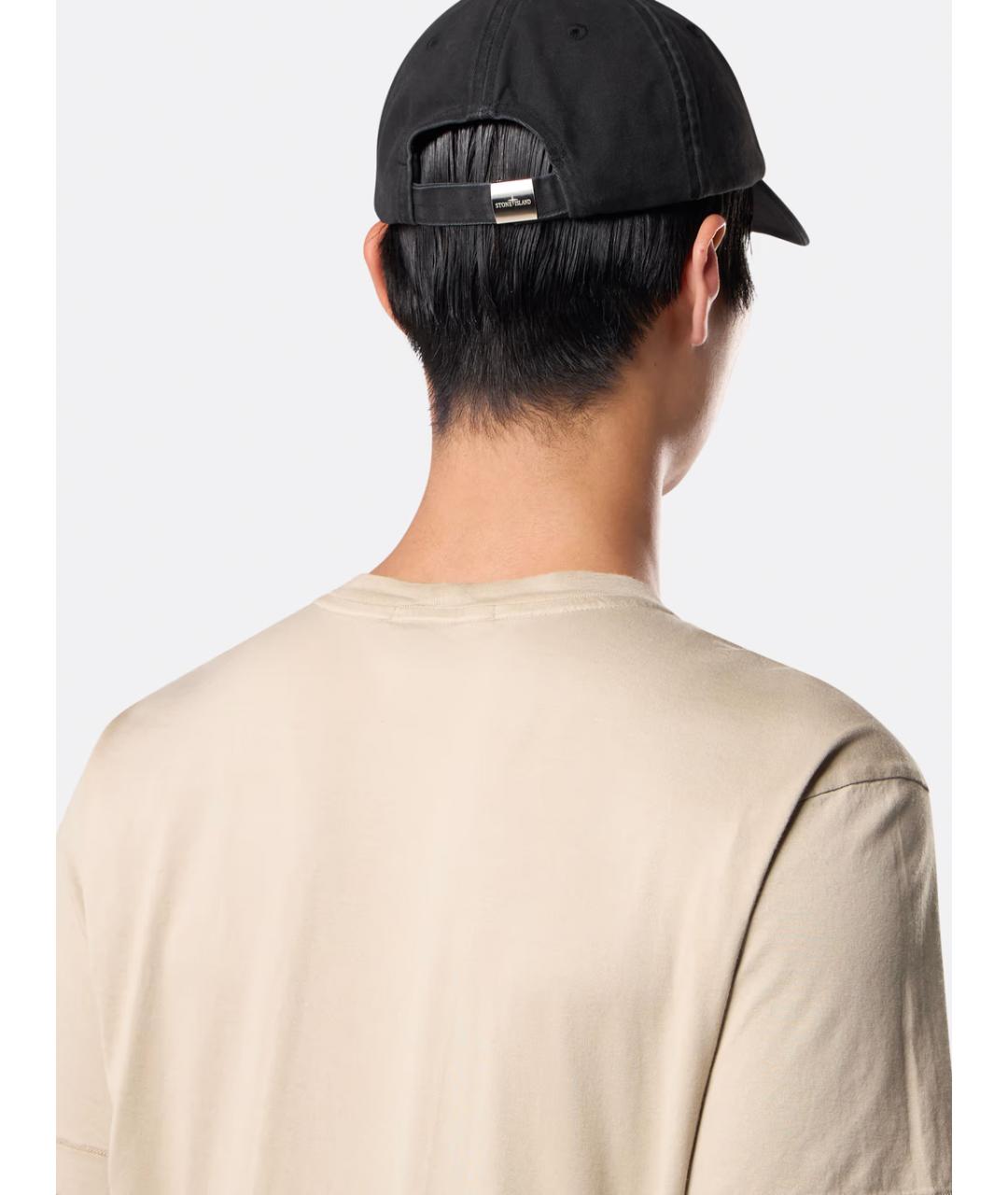 STONE ISLAND Бежевая хлопковая футболка, фото 4