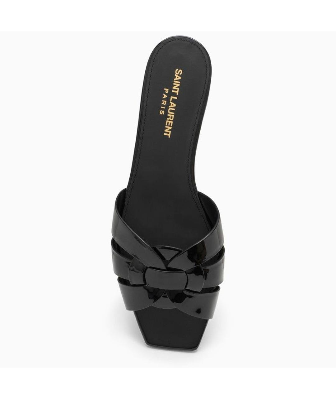 SAINT LAURENT Черные кожаные сандалии, фото 3