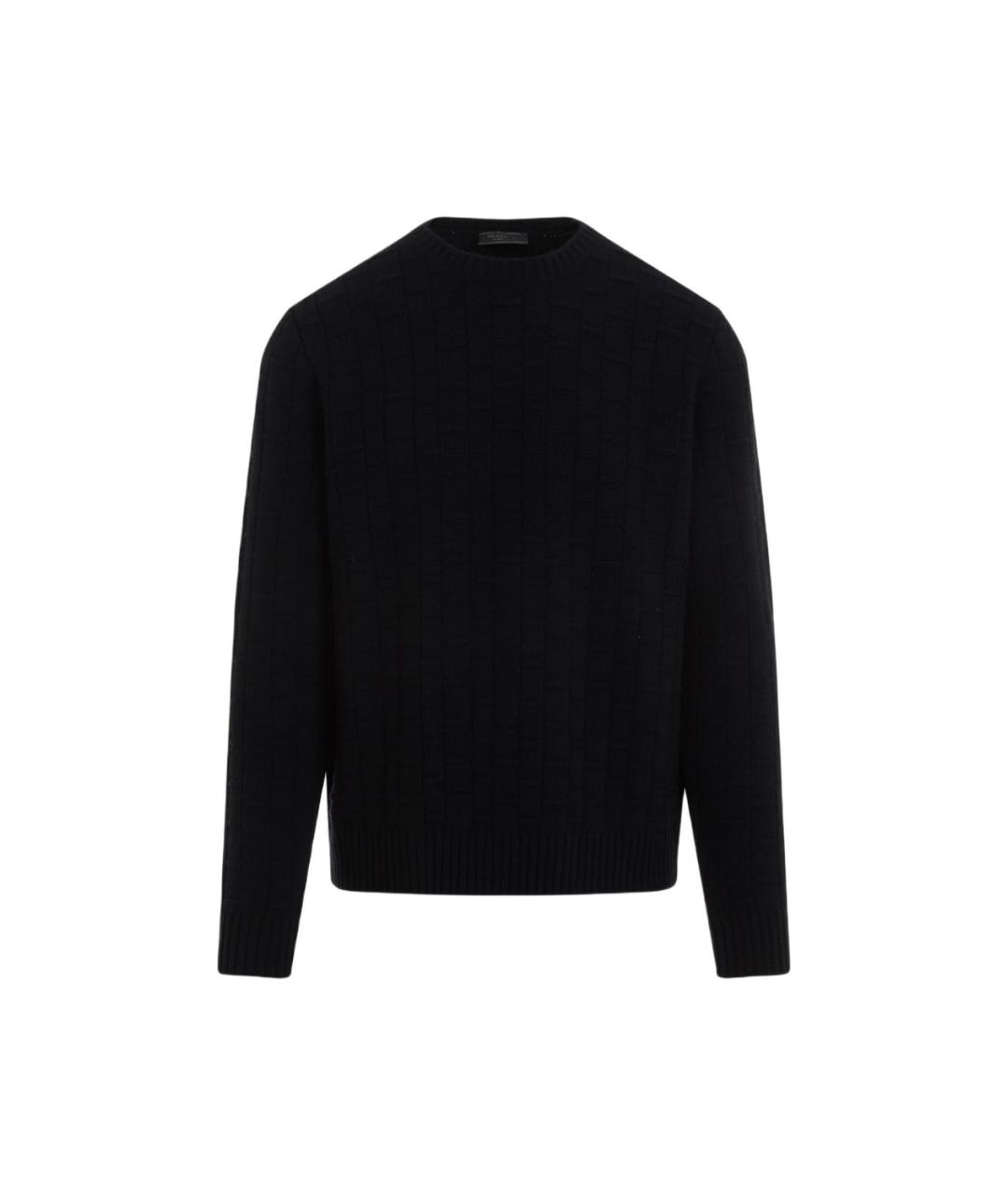 PRADA Темно-синий кашемировый джемпер / свитер, фото 1