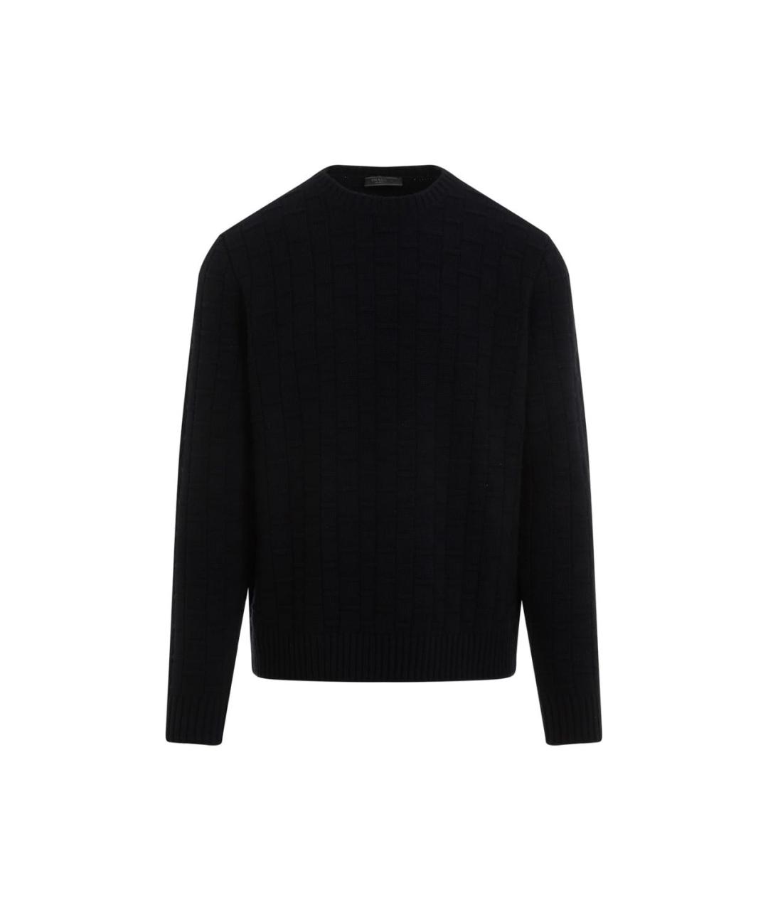 PRADA Темно-синий кашемировый джемпер / свитер, фото 2