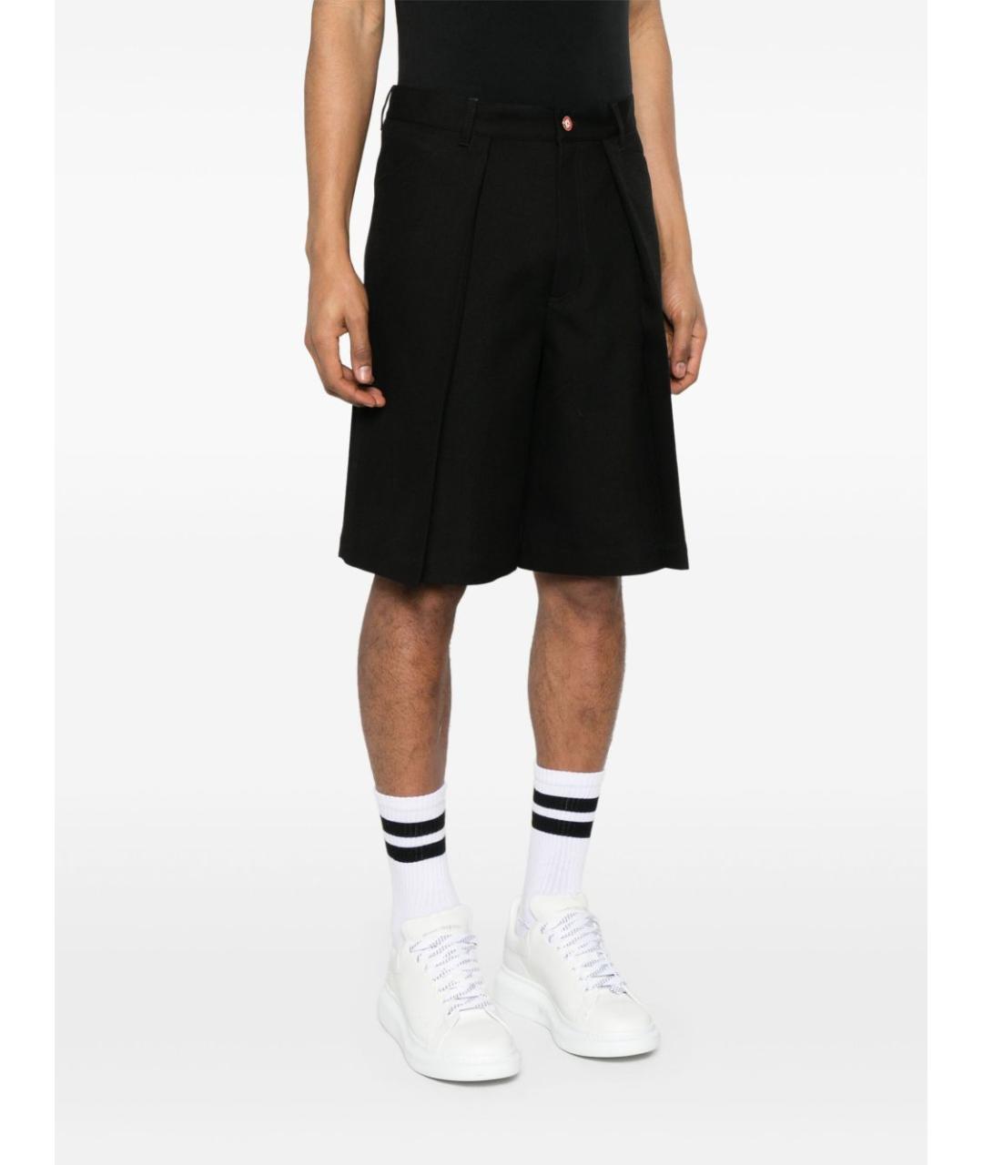 CASABLANCA Черные шерстяные шорты, фото 2