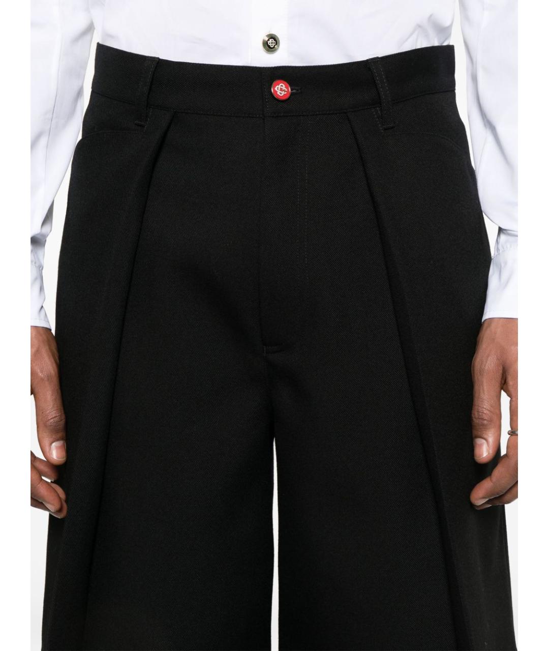 CASABLANCA Черные шерстяные шорты, фото 3