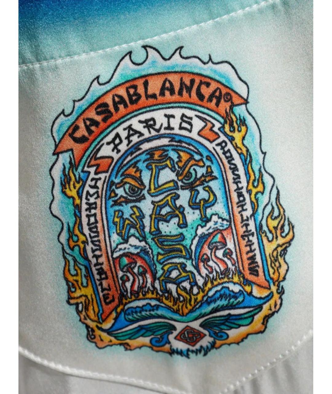 CASABLANCA Белые шелковые шорты, фото 5