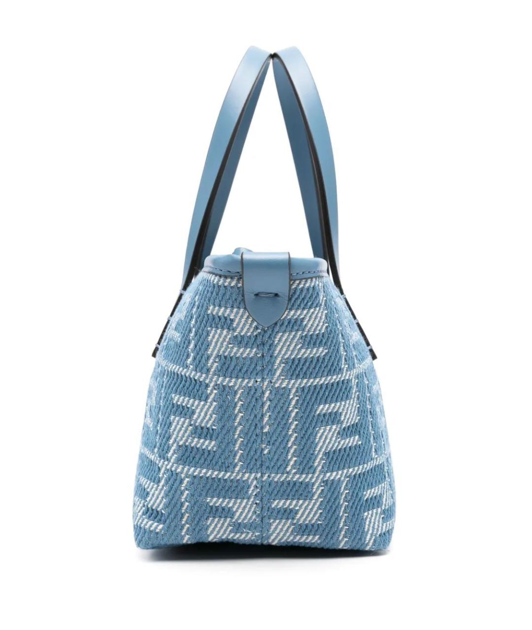 FENDI Синяя хлопковая сумка тоут, фото 4