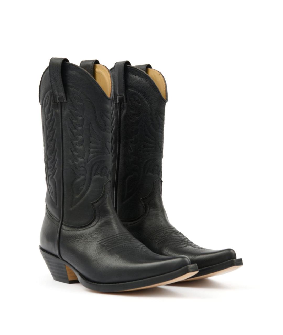 MM6 MAISON MARGIELA Черные кожаные сапоги, фото 4