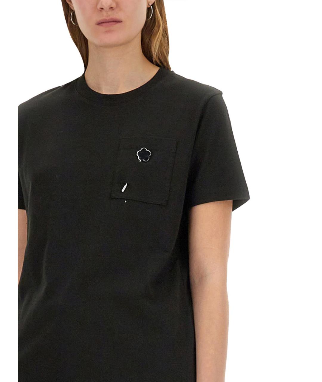 KENZO Черная хлопковая футболка, фото 4