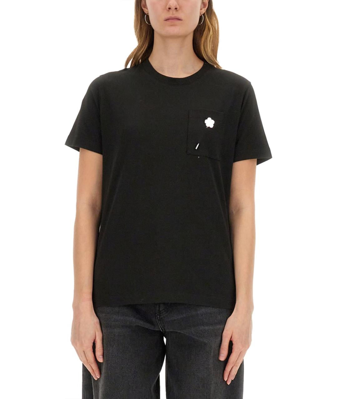 KENZO Черная хлопковая футболка, фото 5