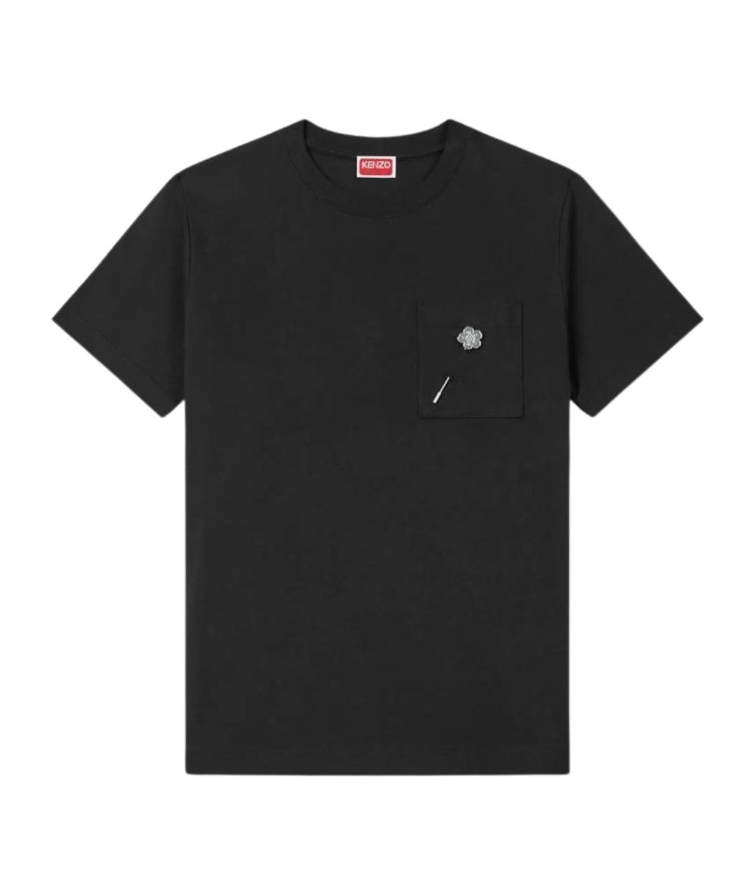 KENZO Черная хлопковая футболка, фото 1