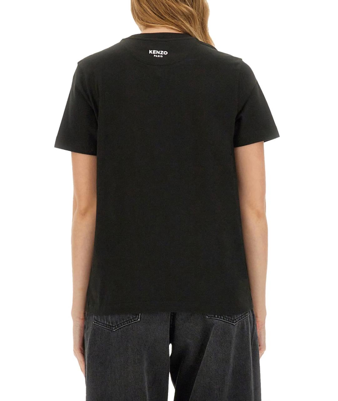 KENZO Черная хлопковая футболка, фото 3
