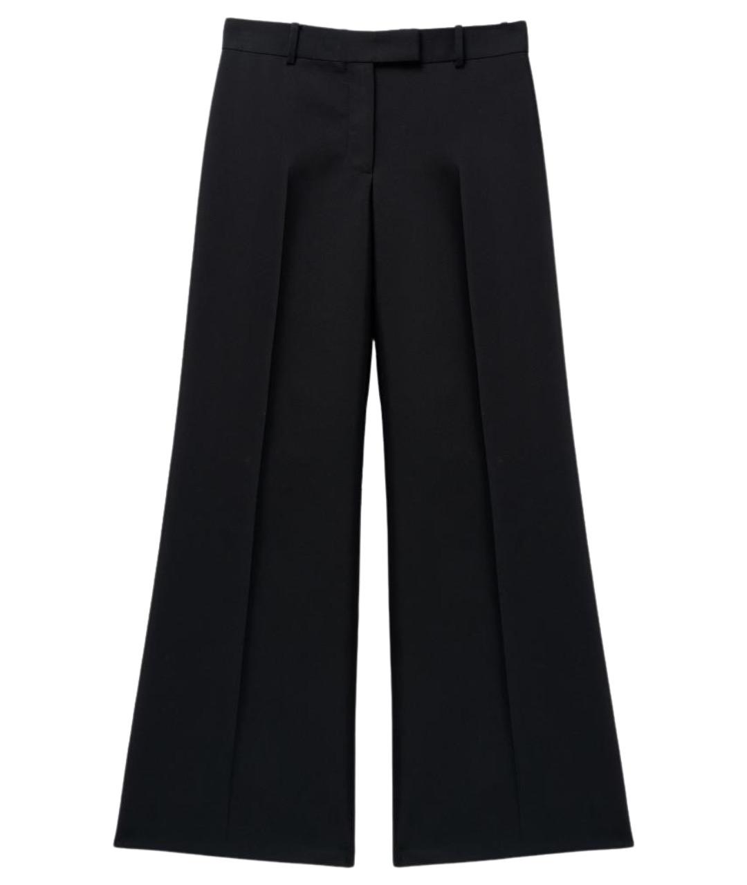 ALEXANDER MCQUEEN Черные шерстяные прямые брюки, фото 1