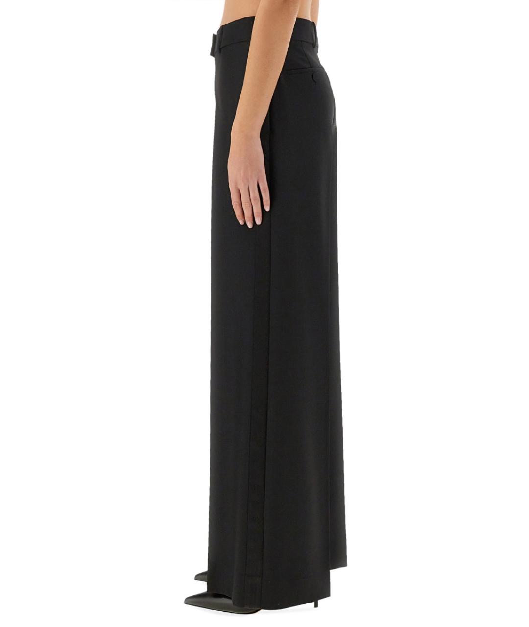 ALEXANDER MCQUEEN Черные шерстяные прямые брюки, фото 5