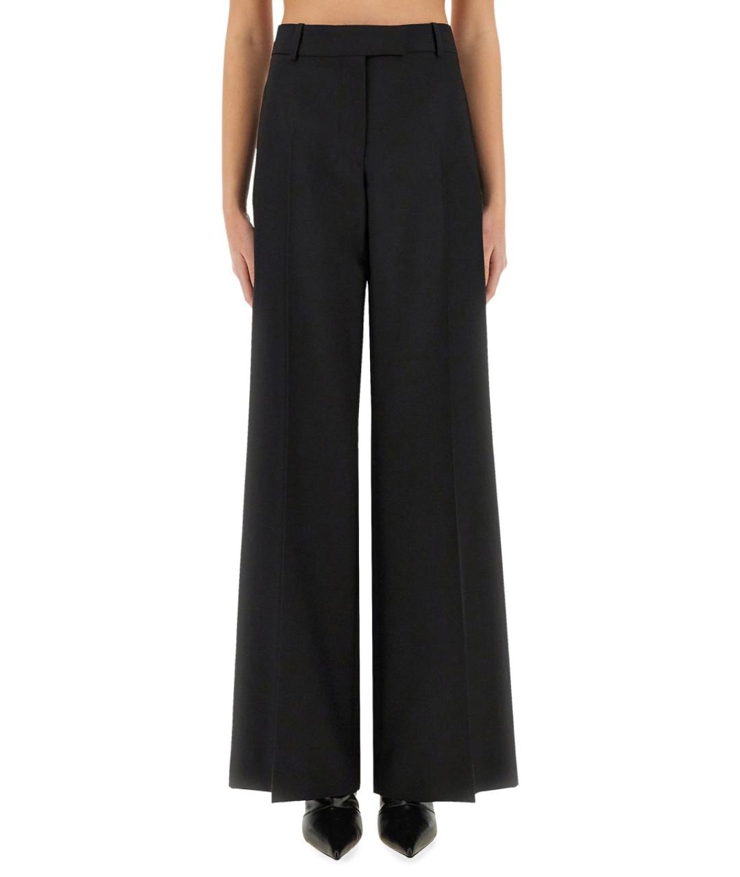 ALEXANDER MCQUEEN Черные шерстяные прямые брюки, фото 2